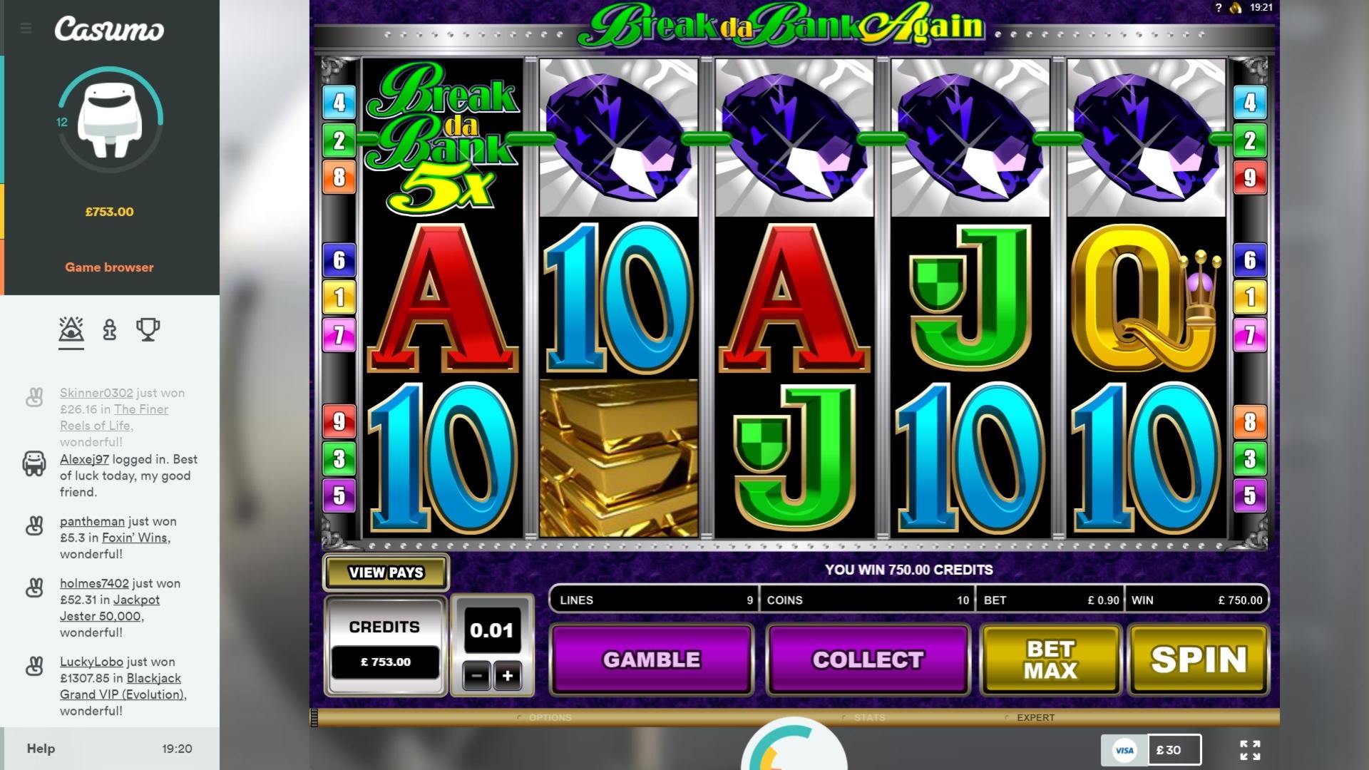 795% Ingen regler bonus! på Alf Casino